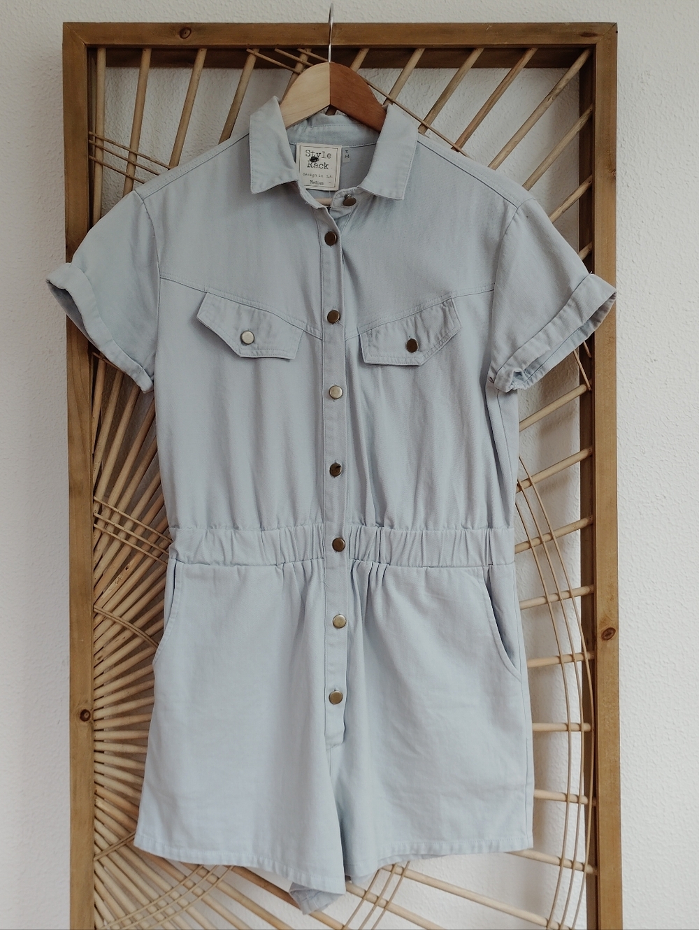 100% Cotton Romper Jumpsuit / Size Medium